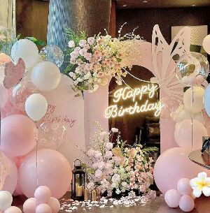 Trang Trí Sinh Nhật Tone Hồng Luxury