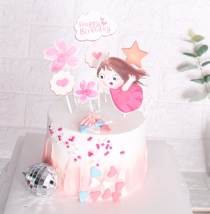 Tag Cắm Bánh Chủ Đề Baby Girl