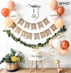 Set bóng sinh nhật Vintage Hàn Quốc MQ08