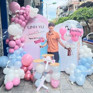 Set Trang Trí Khai Trương Tone Hồng