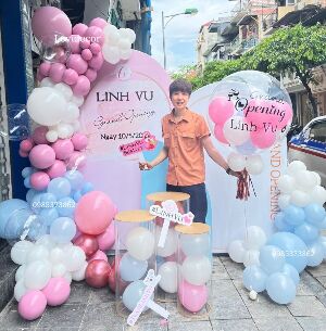 Set Trang Trí Khai Trương Tone Hồng