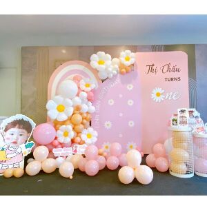Set Trang Trí Chủ Đề Hoa Daisy Pastel