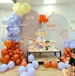 Set Trang Trí Chủ Đề Gấu Duffy