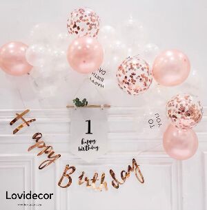 Set bóng sinh nhật Vintage Hàn Quốc MQ02