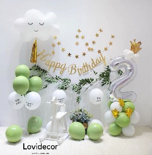 Set bóng sinh nhật Vintage Hàn Quốc MQ01