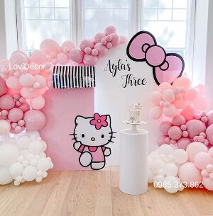 Set Trang Trí Chủ Đề Hello Kitty