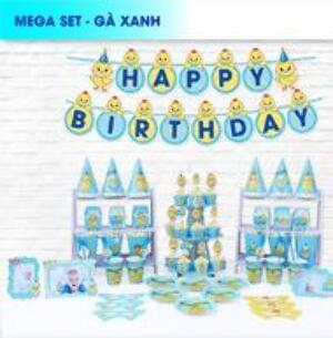 Set Bàn Tiệc Chủ Đề Gà Xanh