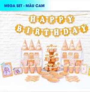Set Bàn Tiệc Chủ Đề Màu Cam