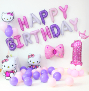 Set Bóng Sinh Nhật Kitty MK04