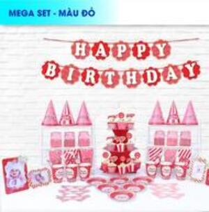Set Bàn Tiệc Chủ Đề Màu Đỏ