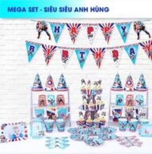 Set Bàn Tiệc Chủ Đề Siêu Anh Hùng