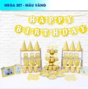 Set Bàn Tiệc Chủ Đề Màu Vàng